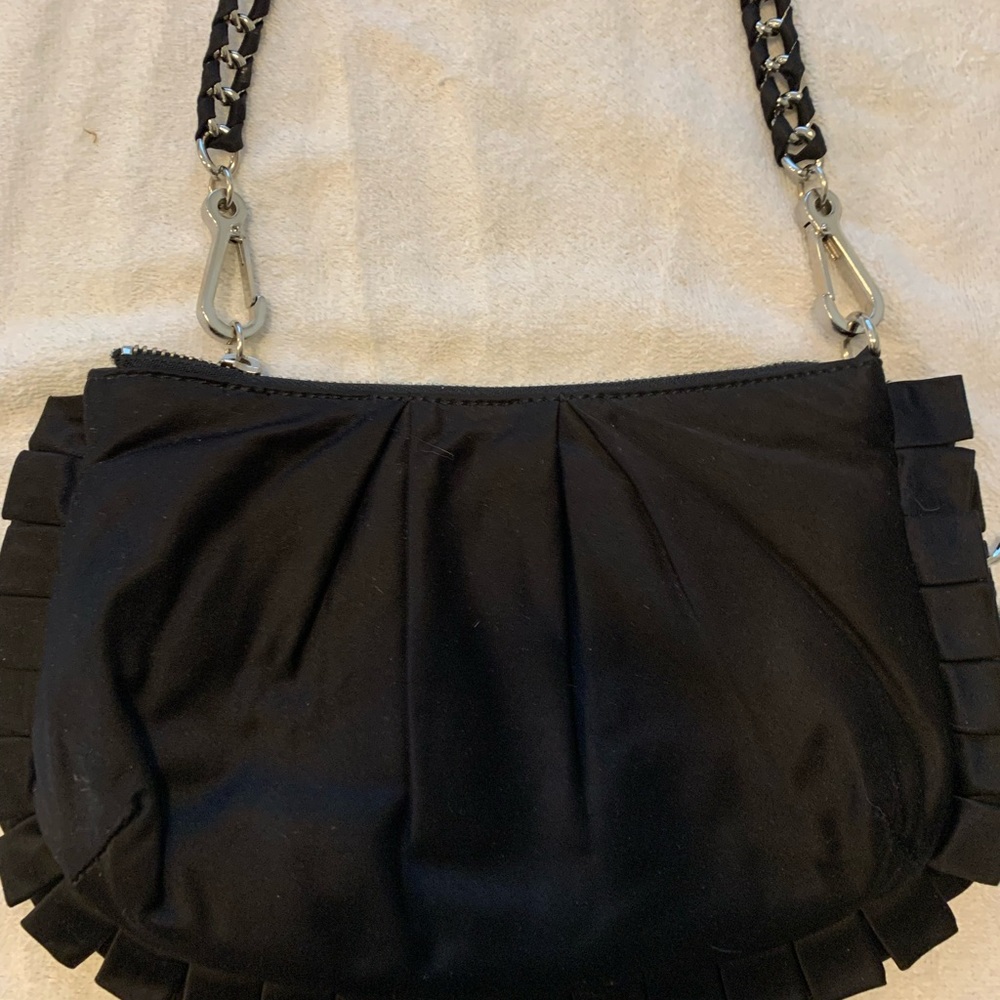 Bebe Satin Ruffle Bag - Picture 3 of 16